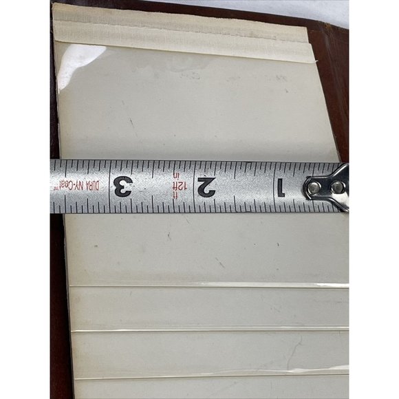 Springfield Brown Faux Leather Photo Square Photograph Album Vintage Mini - Picture 10 of 12